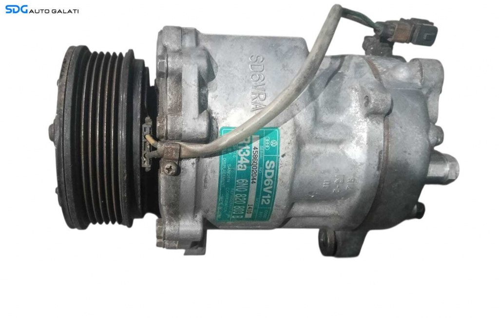 Compresor AC Aer Conditionat Clima Volkswagen Polo 6N 1.4 TDI 1995 - 2002 Cod 6N0820803B SD6V12 R134A [M8981]