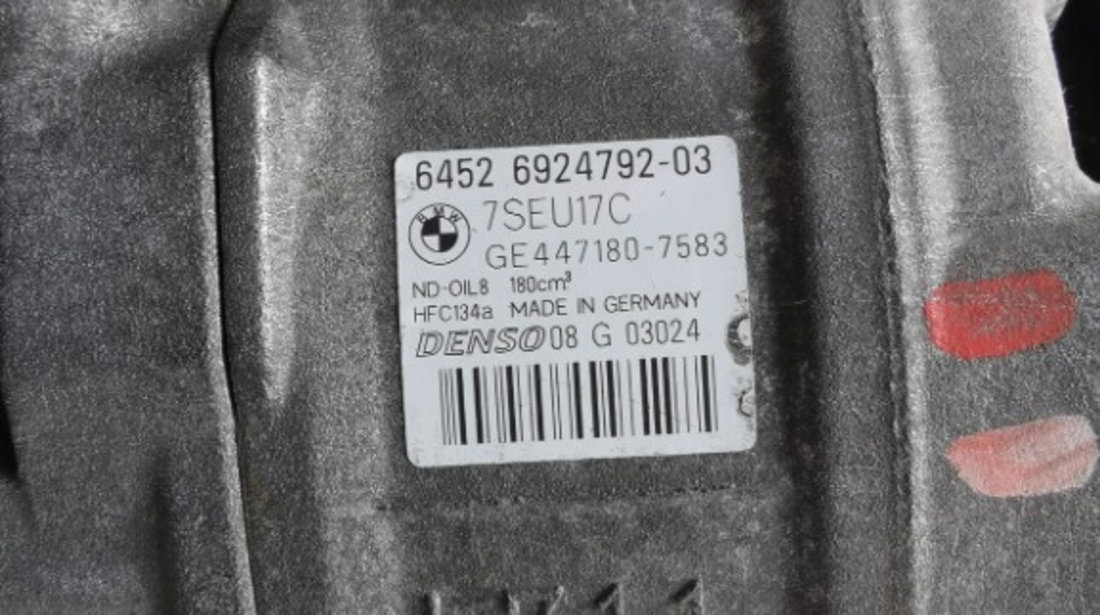 Compresor AC BMW Seria 3 E90 E91 E92 / 325 Diesel / An 2005 - 2012 / COD - 6452-6924792-03