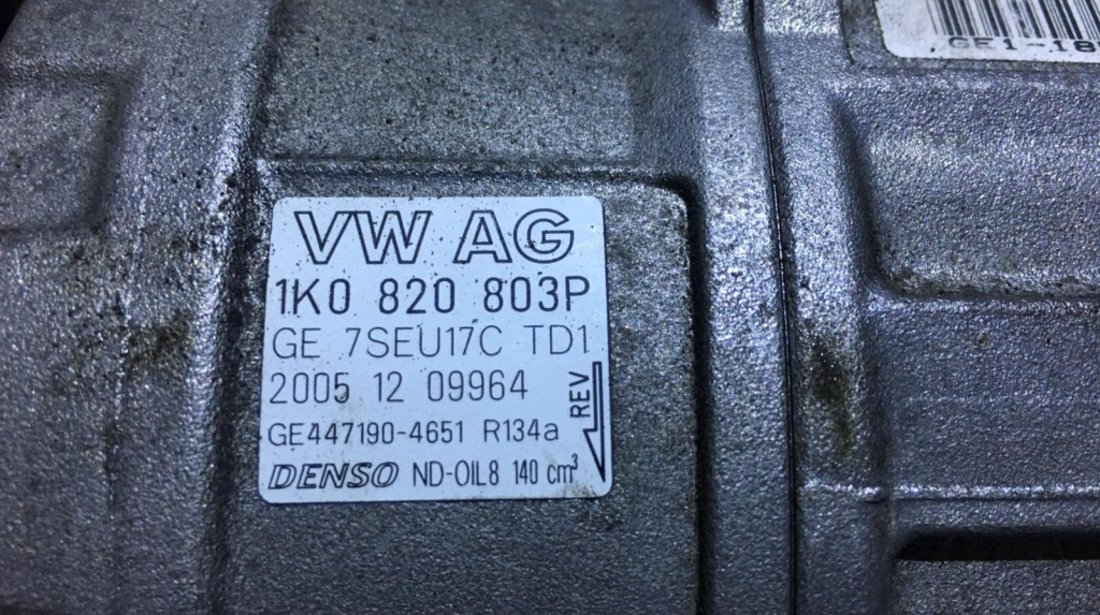 Compresor AC / Clima / Aer Conditionat VW Jetta 3 2005 - 2010 Cod Piesa : 1K0 820 803 P / 1K0820803P