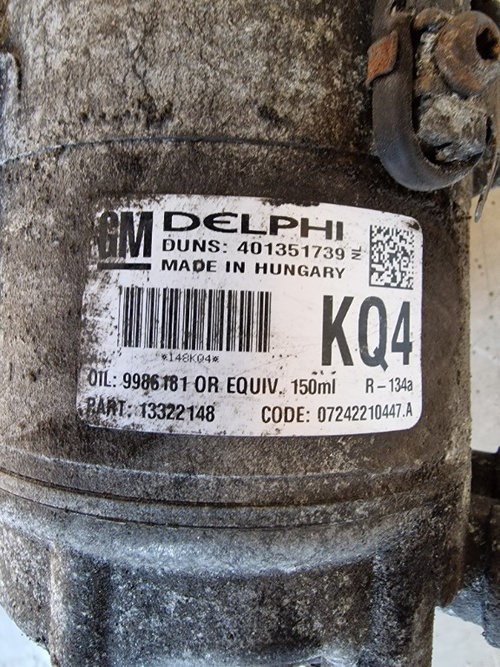Compresor AC/Clima Astra J / Zafira B 1.7 CDTI 13322148 KQ4