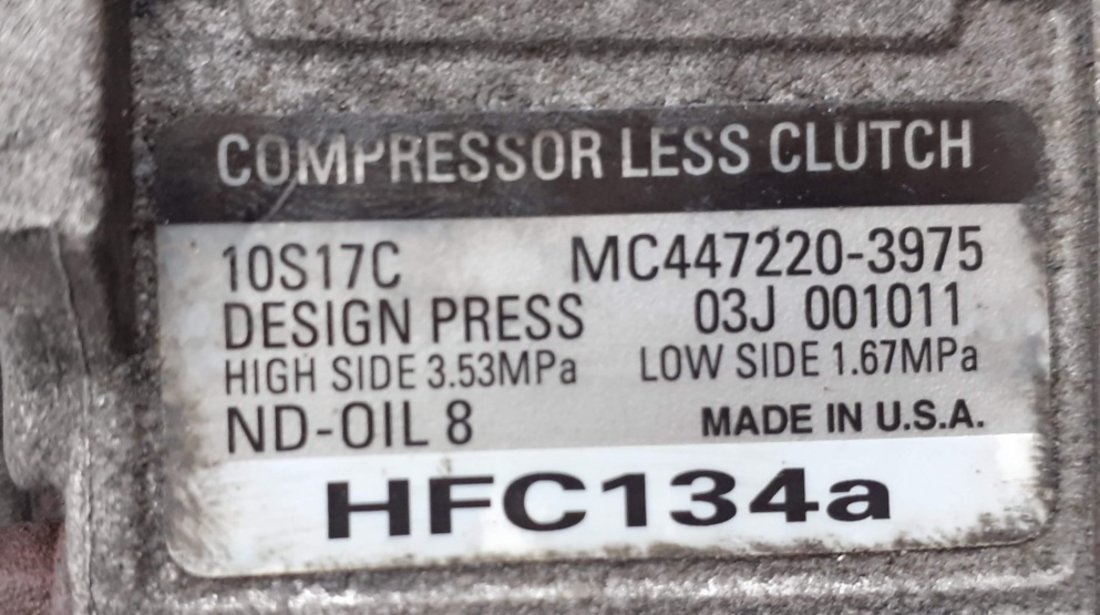 COMPRESOR AC CLIMA JEEP CHEROKEE KJ 2001 2002 2003 2004 2005 2006 2008 2.5D 143CAI @ 2.8 150CAI SAU 163CAI