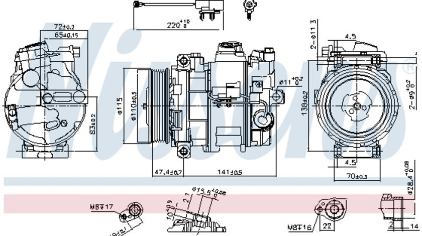 Compresor AC clima LAND ROVER DISCOVERY III, RANGE ROVER SPORT 4.2/4.4 intre 2004-2013