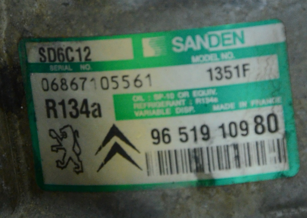 Compresor ac clima Peugeot 307 207 308 Citroen c3 c4 1.4 1.6 hdi