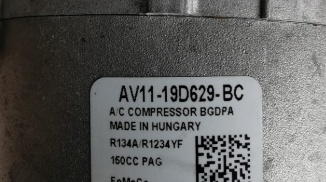 Compresor AC / FORD FIESTA J / FORD FOCUS 3 / FORD MONDEO 4 / An 2008 - 2020 / COD - AV11-19D629-BC