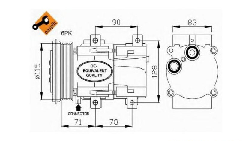 Compresor ac Ford TRANSIT bus (FD_ _, FB_ _, FS_ _, FZ_ _, FC_ _) 2000-2006 #2 1007362