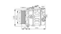 Compresor ac Mercedes SPRINTER 5-t caroserie (906)...