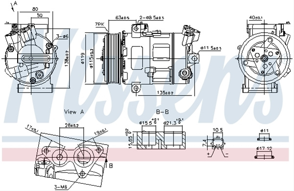 Compresor Ac/ Nissens Fiat 890947