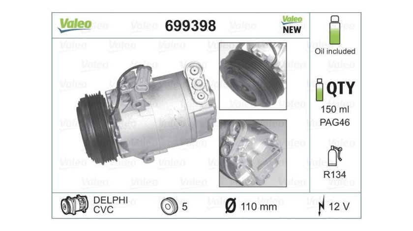 Compresor ac Opel CORSA C (F08, F68) 2000-2009 #2 14056