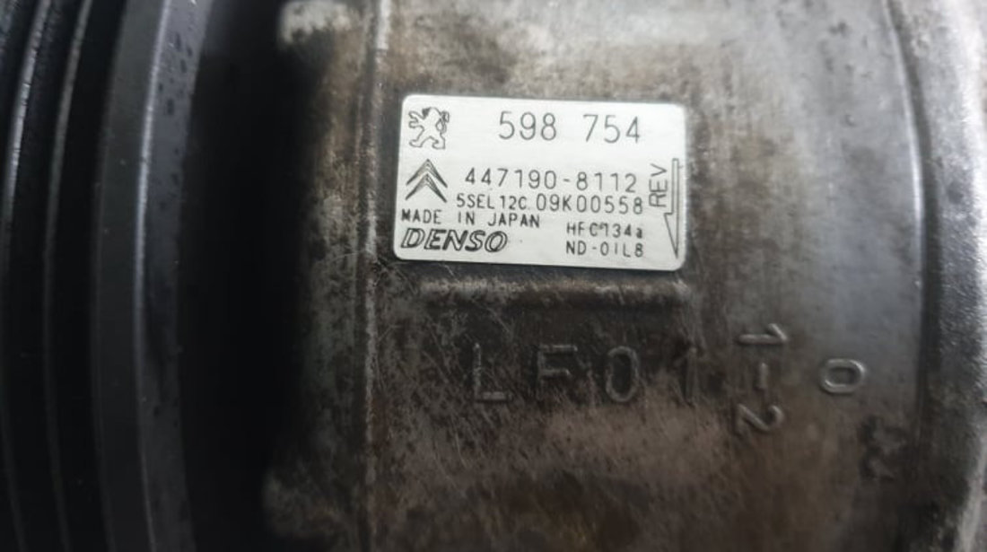 Compresor AC Peugeot 308 I 1.4 16V 95cp cod piesa : 447190-8112