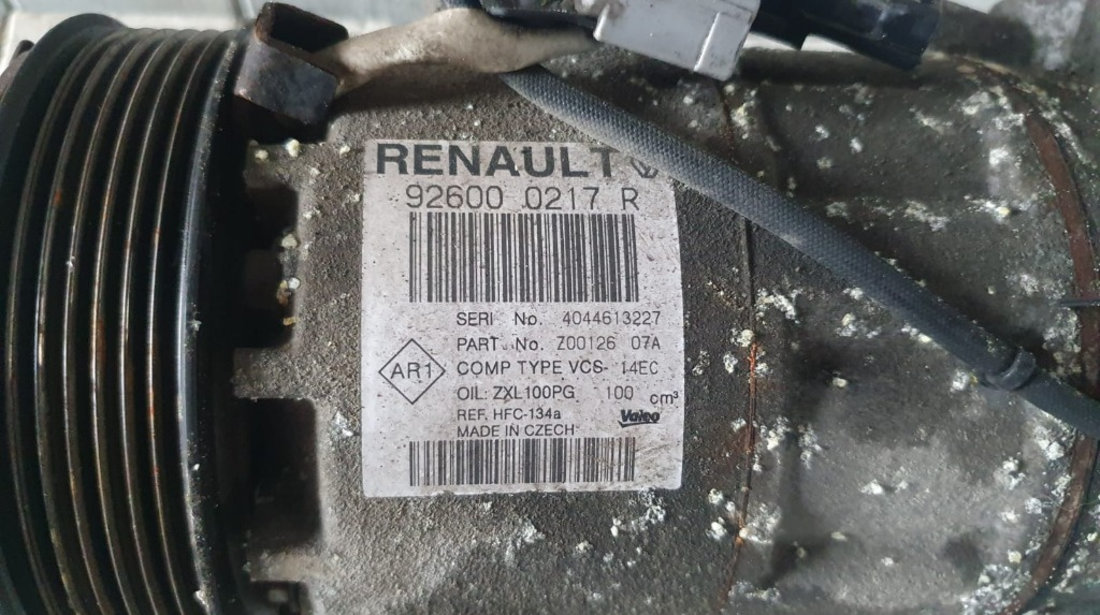 Compresor AC Renault Captur 0.9 TCE an de fabricatie 2014 euro 5 cod 92000217R