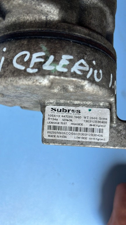 Compresor AC Suzuki Alto 1.0 K10B an 2010 cod 10SA13 / 447280-1950