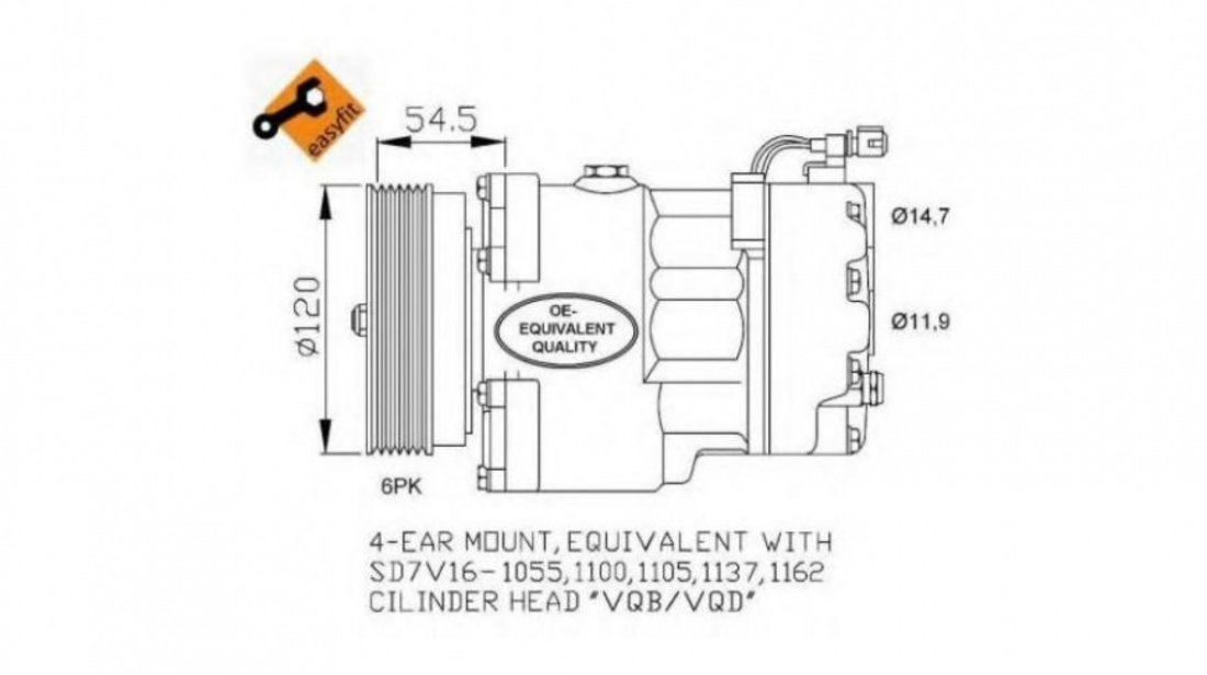 Compresor ac Volkswagen VW CADDY II combi (9K9B) 1995-2004 #2 1055