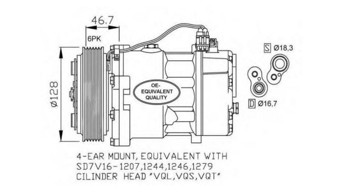 Compresor ac Volkswagen VW LT Mk II bus (2DB, 2DE, 2DK) 1996-2006 #2 1207