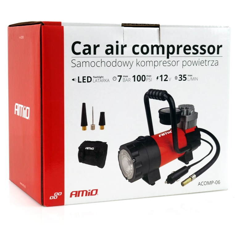 Compresor Aer Auto Amio HQ LED 12V Acomp-06 02180
