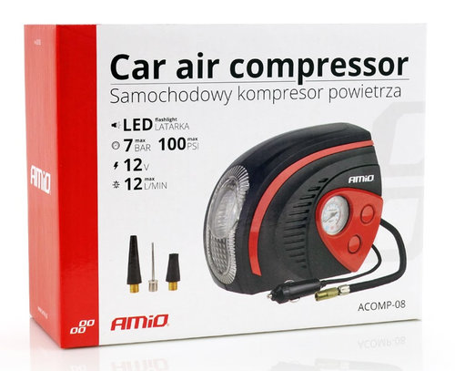 Compresor Aer Auto Amio LED 12V Acomp-08 02182