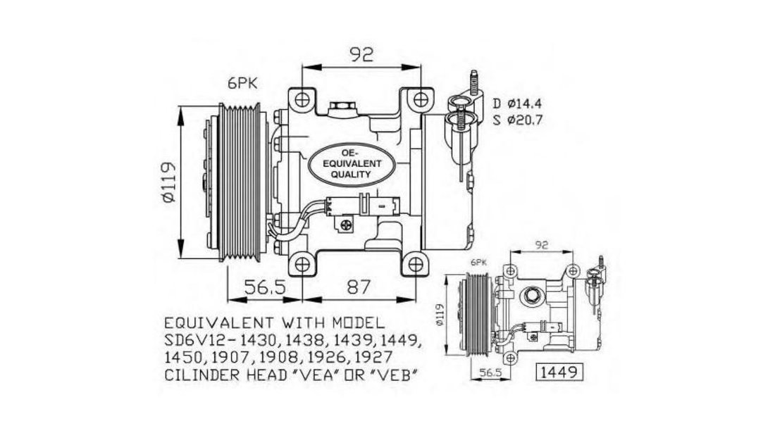 Compresor aer conditionat Citroen XSARA cupe (N0) 1998-2005 #2 0900K237