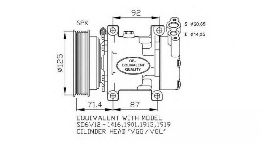 Compresor aer conditionat Nissan KUBISTAR caroserie (X80) 2003-2016 #3 1416