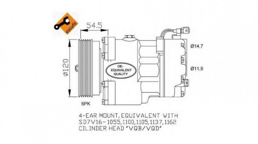 Compresor aer conditionat Volkswagen VW CADDY II combi (9K9B) 1995-2004 #2 1055