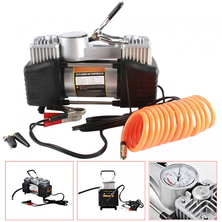 Compresor Aer Cu Doua Pistoane Si Manometru 8068 170320-7