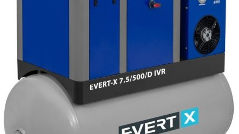 Compresor Aer Evert 500L, 400V, 7.5kW EVERT-X7,5/500/D IVR