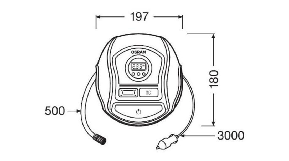 Compresor auto 12v 120 w cu afisaj digital tyreinflate 450 osram UNIVERSAL Universal #6 OTI450