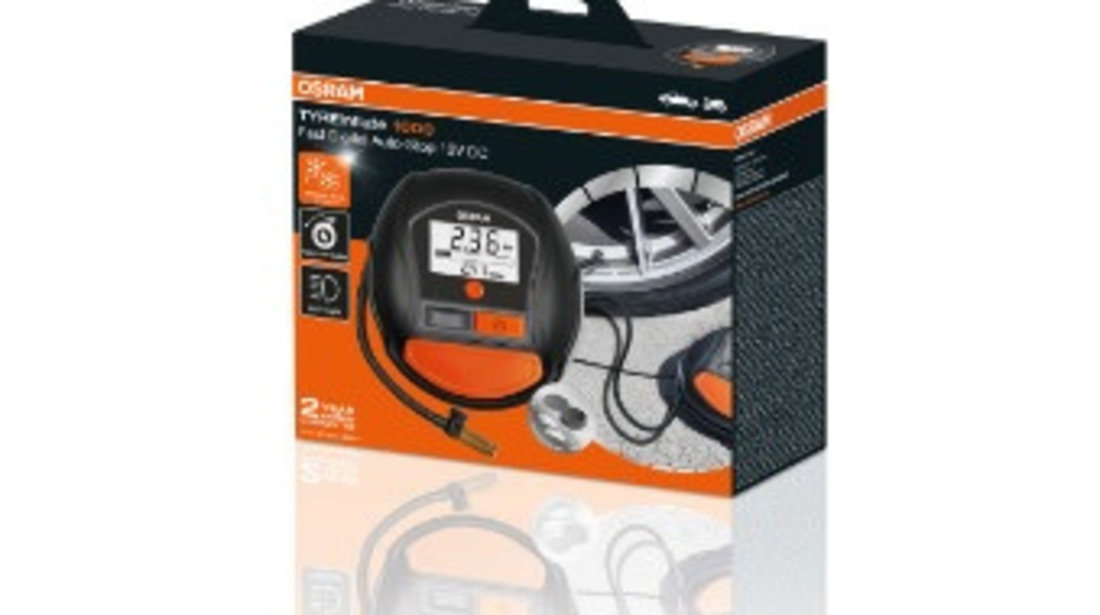 Compresor Auto 12v 180 W Cu Afisaj Digital Tyreinflate 1000 Osram Ams-osram OTI1000