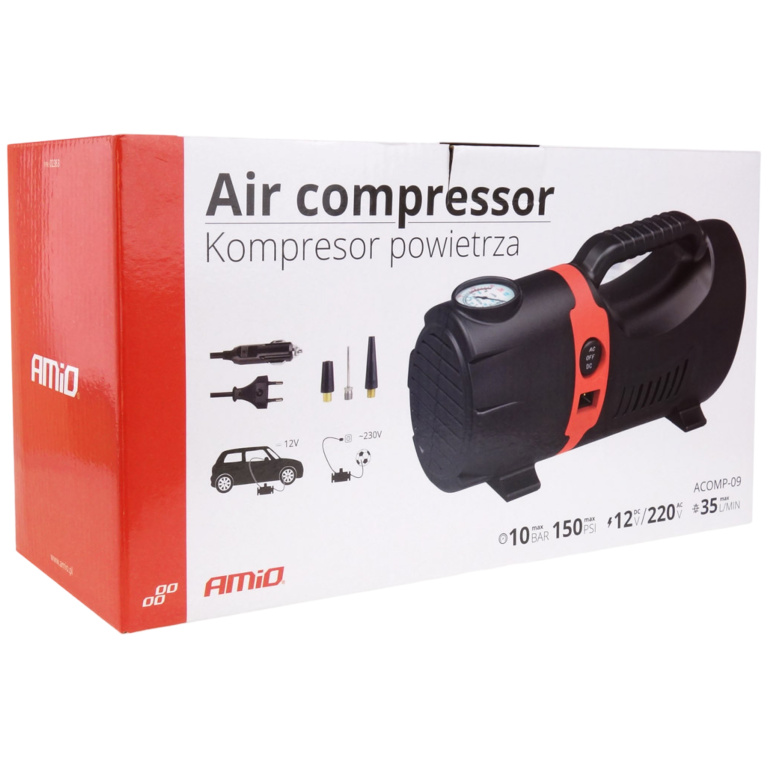 Compresor Auto 12V / 230V Amio ACOMP-09 02383