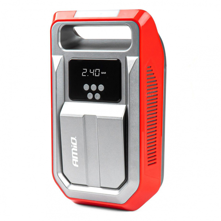 Compresor auto cu manometru digital si lanterna LED 12 V