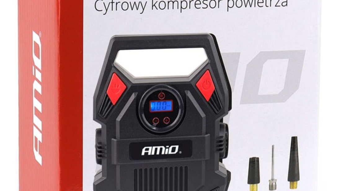 Compresor Auto Digital Cu Led Amio 12V ACOMP-17 02642