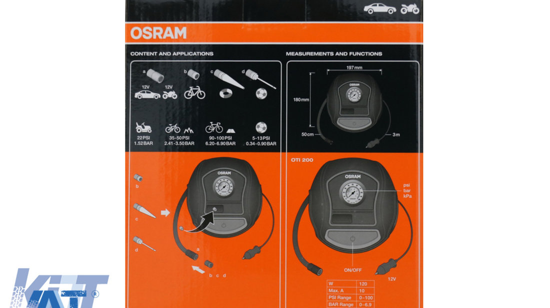 Compresor Auto OSRAM TYREinflate 200 OTI200