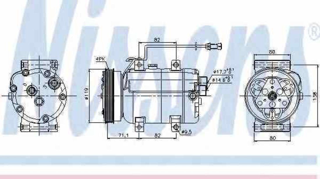 compresor clima aer conditionat AUDI A4 8D2 B5 NISSENS 89029