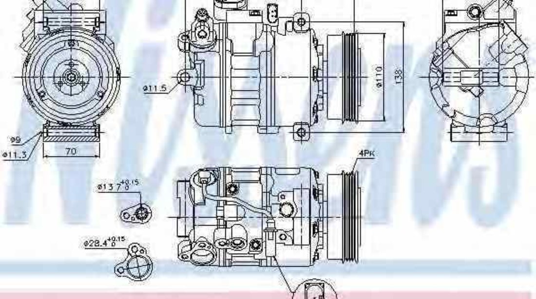 compresor clima aer conditionat AUDI A6 Avant 4B5 C5 NISSENS 89023