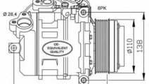 Compresor clima aer conditionat BMW 3 E90 NRF 3253...