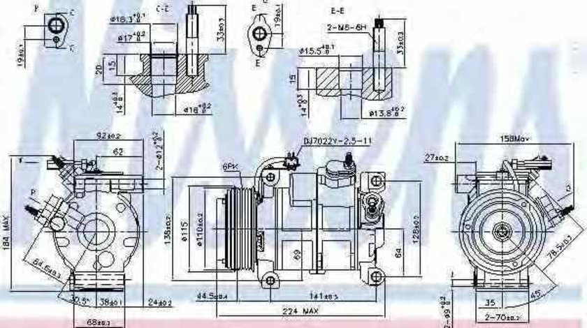 compresor clima aer conditionat CHRYSLER GRAND VOYAGER V RT NISSENS 890169