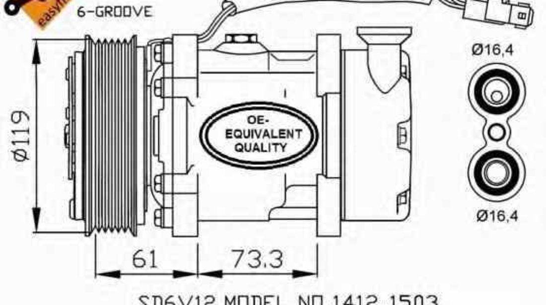 compresor clima aer conditionat CITROËN BERLINGO MF NRF 32275