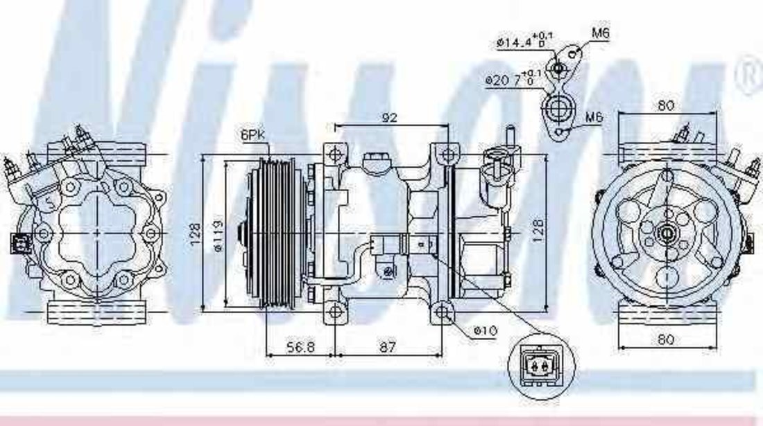 compresor clima aer conditionat CITROËN C3 I FC Producator NISSENS 89053