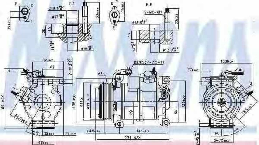 compresor clima aer conditionat DODGE CARAVAN NISSENS 890169