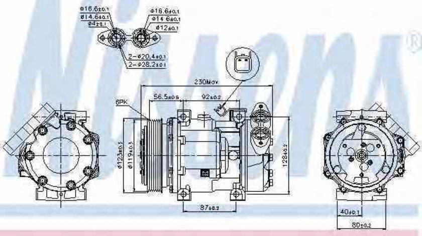 compresor clima aer conditionat FORD FIESTA V JH JD NISSENS 89336