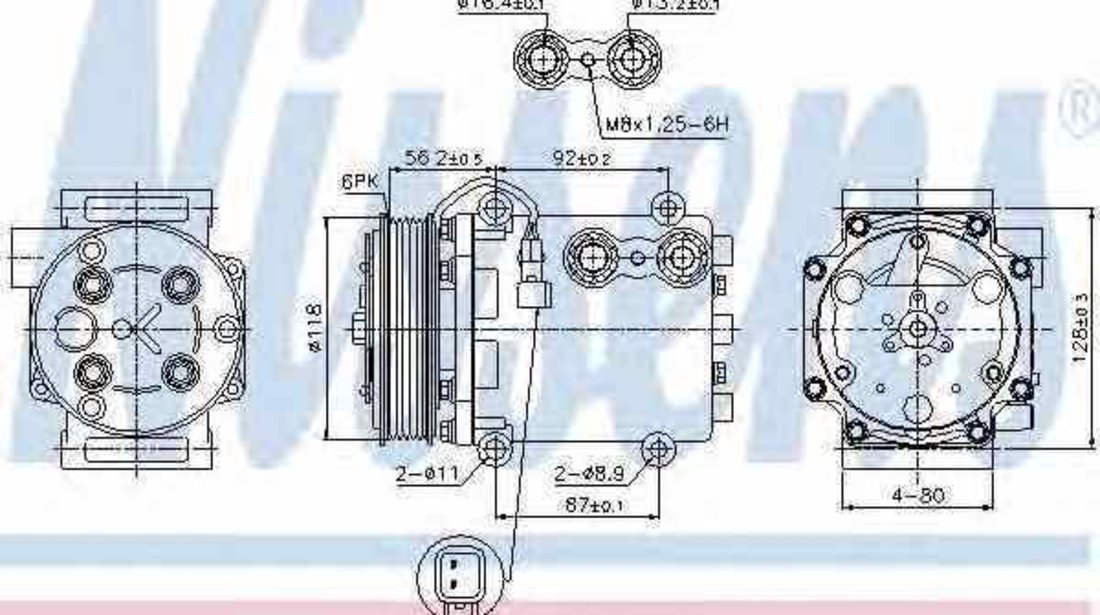 compresor clima aer conditionat FORD FIESTA VI Producator NISSENS 89551