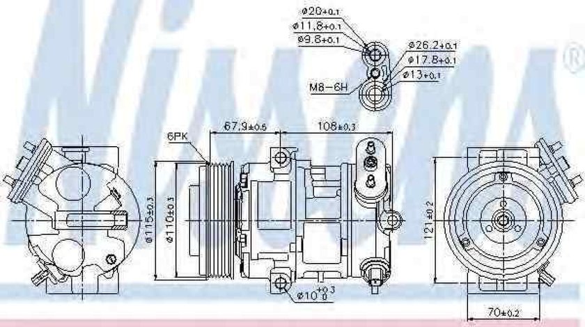 compresor clima aer conditionat FORD KA RU8 Producator NISSENS 89126