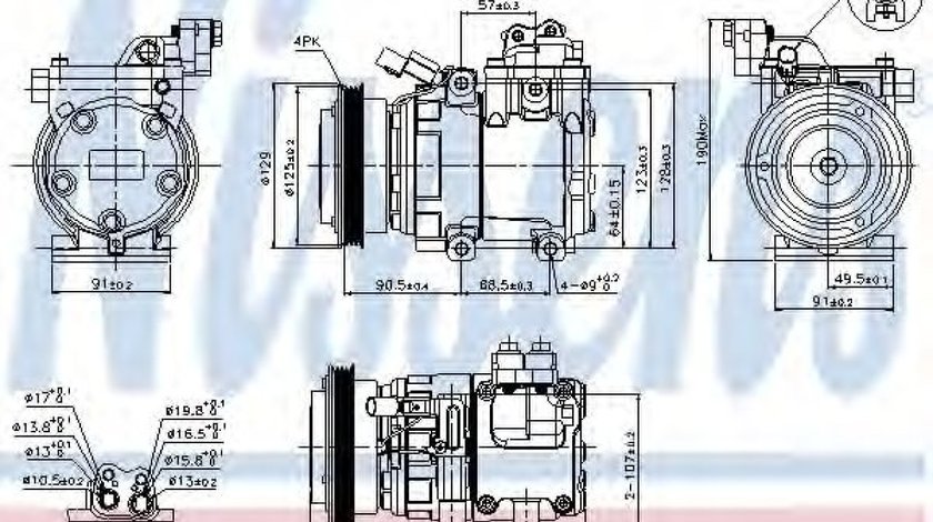 Compresor clima / aer conditionat HYUNDAI ELANTRA (XD) (2000 - 2006) NISSENS 89082 produs NOU