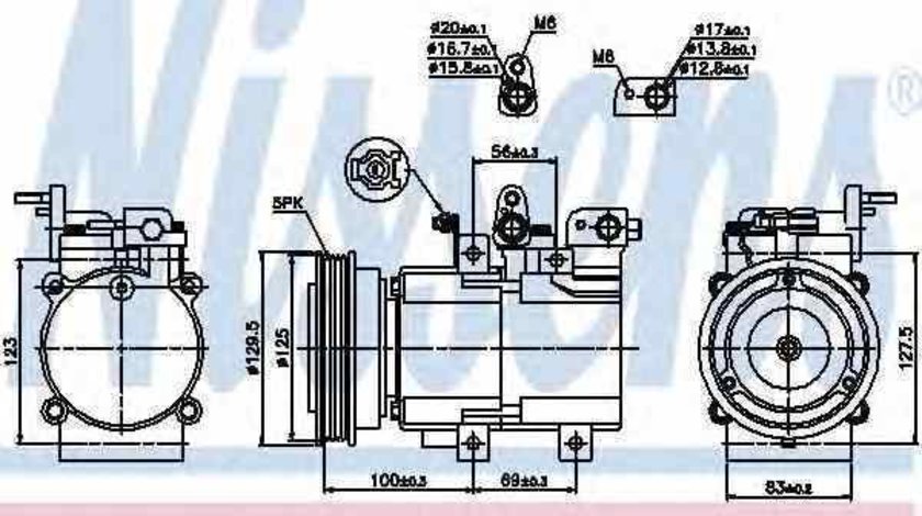 compresor clima aer conditionat HYUNDAI SANTA FÉ I SM NISSENS 89276