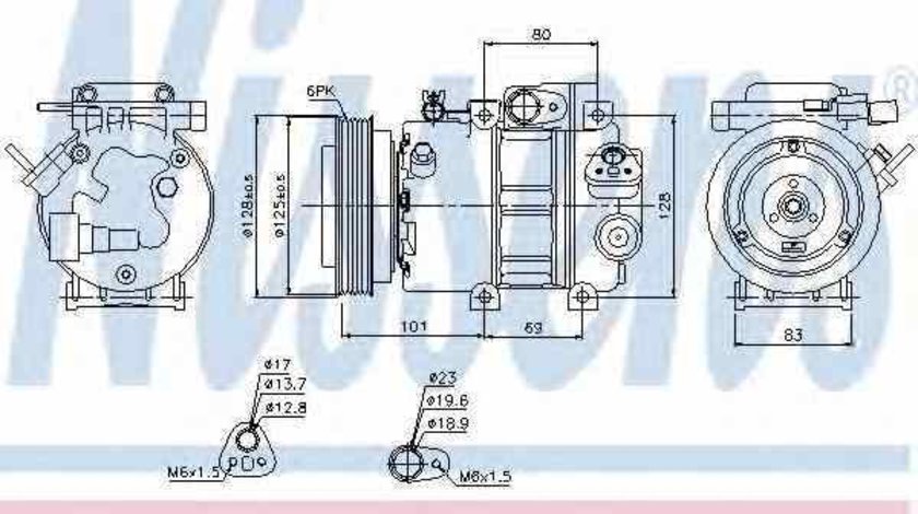 compresor clima aer conditionat HYUNDAI SANTA FÉ II CM NISSENS 89298