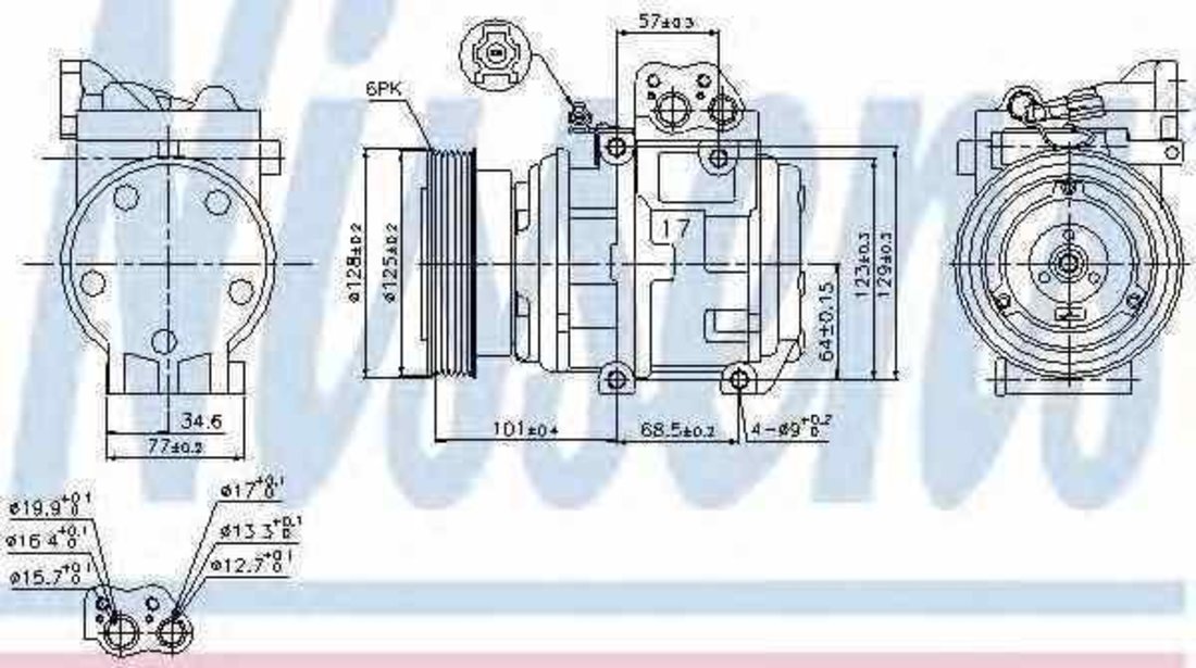 compresor clima aer conditionat HYUNDAI TUCSON JM NISSENS 89153