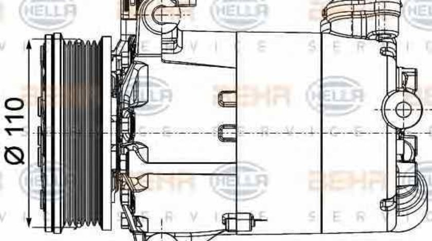 Compresor clima aer conditionat LAND ROVER RANGE ROVER EVOQUE LV HELLA 8FK 351 334-351