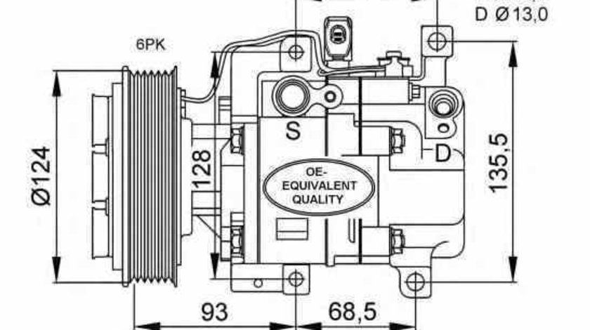 compresor clima aer conditionat MAZDA 3 BK NRF 32408