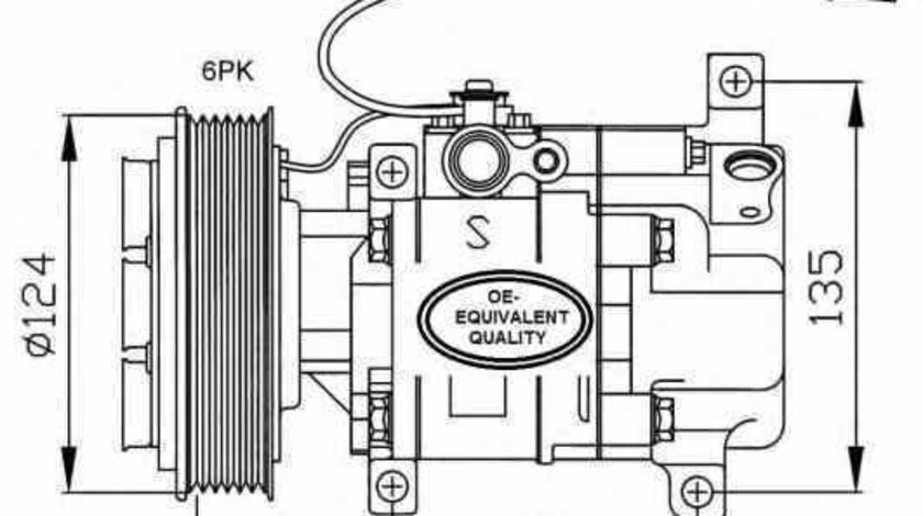 compresor clima aer conditionat MAZDA 3 BK NRF 32233