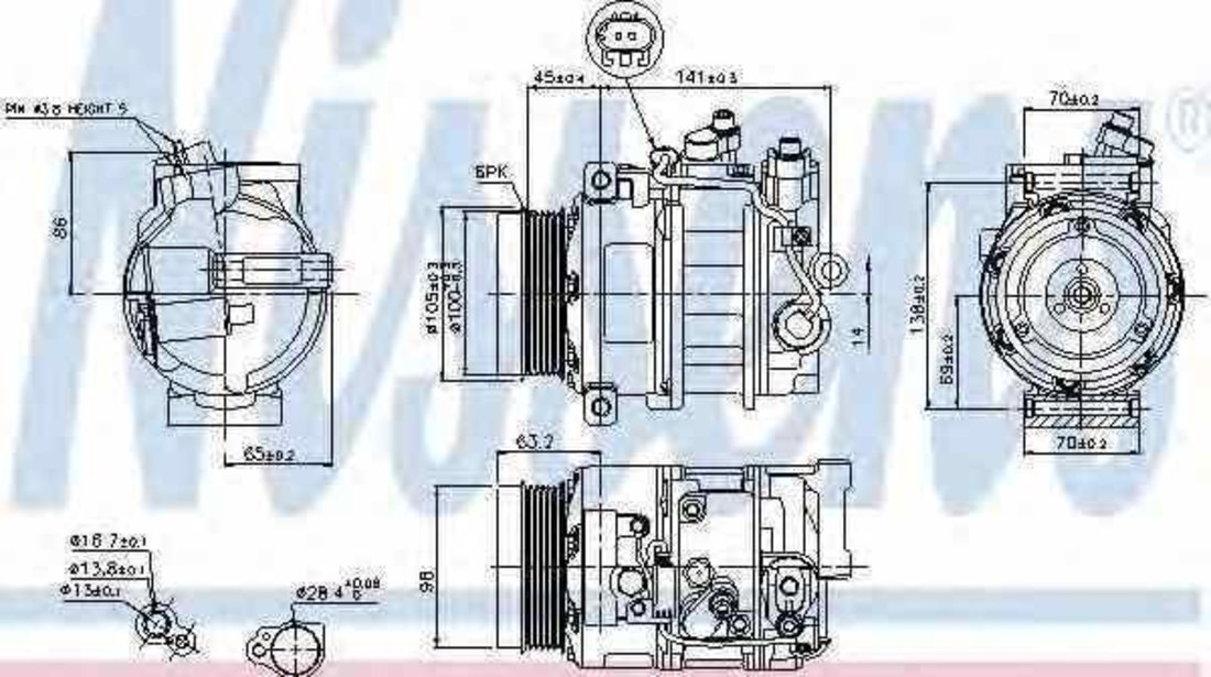 compresor clima aer conditionat MERCEDES-BENZ CLK Cabriolet A209 NISSENS 89033