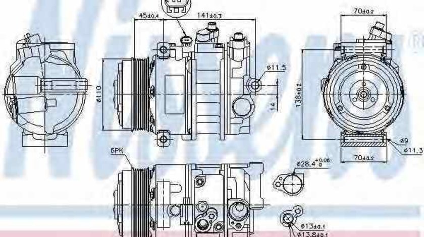 compresor clima aer conditionat MERCEDES-BENZ S-CLASS W220 NISSENS 89039