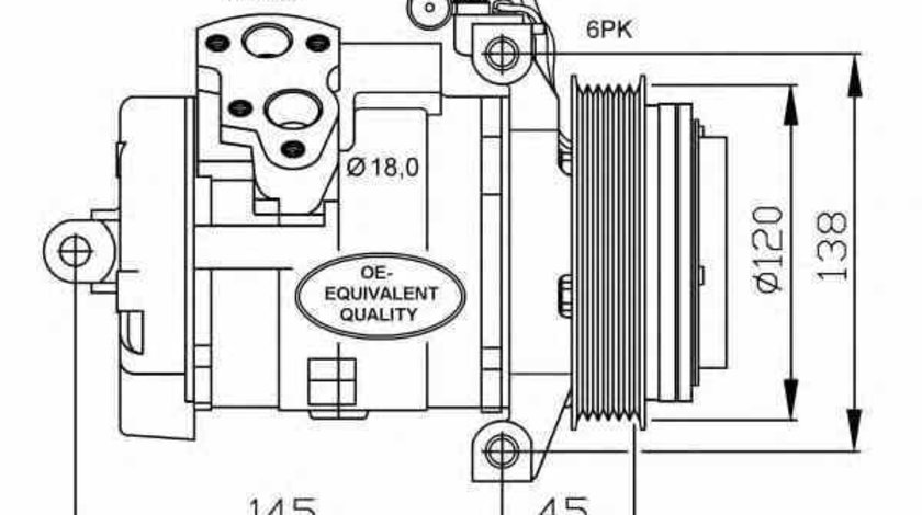 compresor clima aer conditionat MERCEDES-BENZ SPRINTER 3-t bus 906 NRF 32698